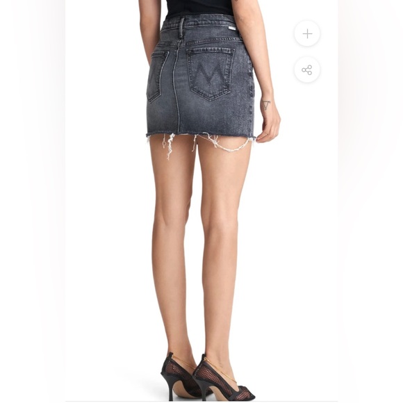 Mother Denim •The Vagabond Mini Fray Skirt in Midnight Races (28) - Picture 3 of 11